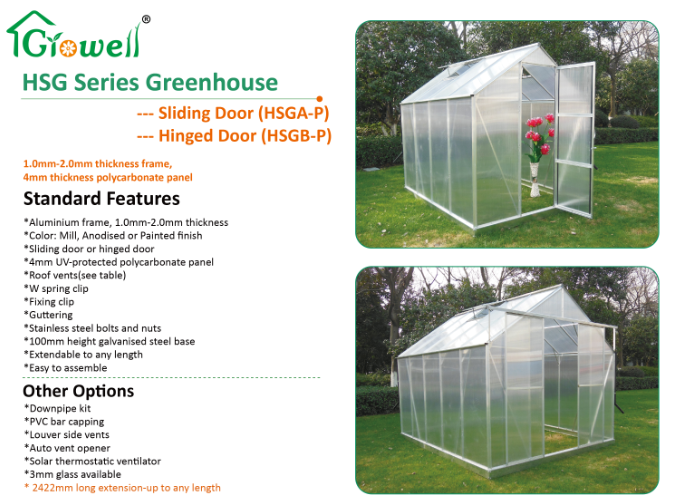 Growell garden greenhouse HSG88B