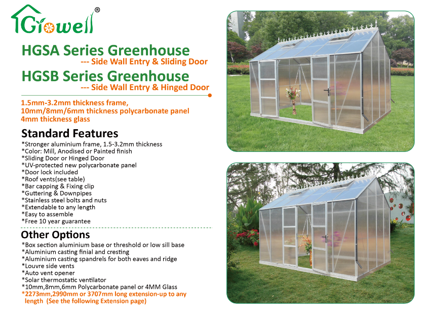 Premium greenhouse HGSB